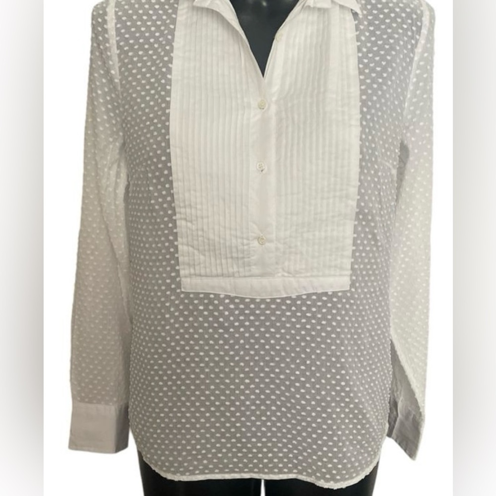 J Crew white Blouse size 6 - Picture 3 of 11